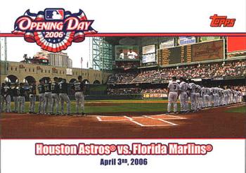 2006 Topps - Opening Day #OD-AM Houston Astros vs. Florida Marlins Front