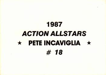 1987 Action All-Stars (unlicensed) #18 Pete Incaviglia Back