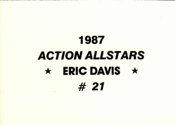 1987 Action All-Stars (unlicensed) #21 Eric Davis Back
