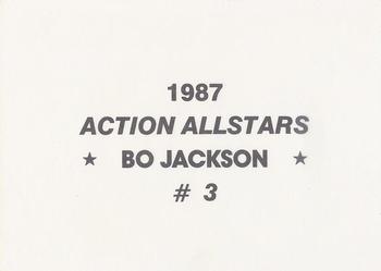 1987 Action All-Stars (unlicensed) #3 Bo Jackson Back