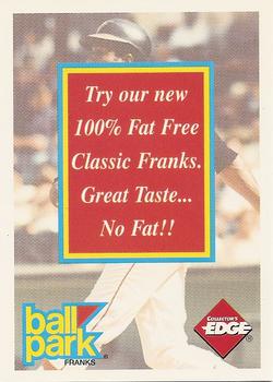 1995 Collector's Edge Ball Park Franks Autographs #NNO Frank Robinson Back