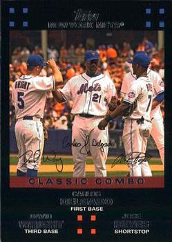 2007 Topps Gift Sets New York Mets #NYM41 David Wright / Carlos Delgado / Jose Reyes Front