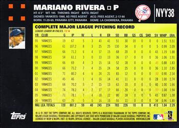 2007 Topps Gift Sets New York Yankees #NYY38 Mariano Rivera Back