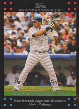 2007 Topps Gift Sets New York Yankees #NYY50 Melky Cabrera Front