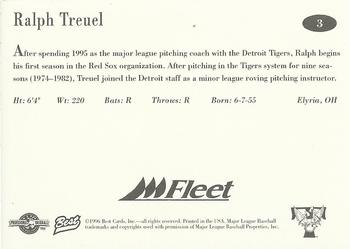 1996 Best Trenton Thunder #3 Ralph Treuel Back
