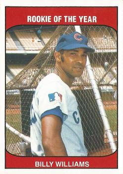 1985 TCMA Rookies of the Year #NNO Billy Williams Front