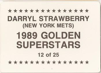 1989 Golden Superstars (unlicensed) #12 Darryl Strawberry Back