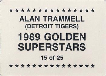 1989 Golden Superstars (unlicensed) #15 Alan Trammell Back