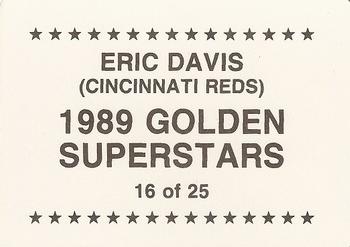 1989 Golden Superstars (unlicensed) #16 Eric Davis Back