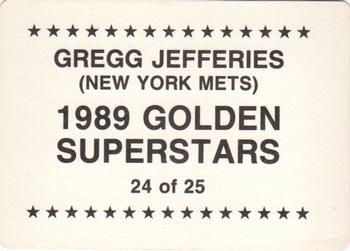 1989 Golden Superstars (unlicensed) #24 Gregg Jefferies Back
