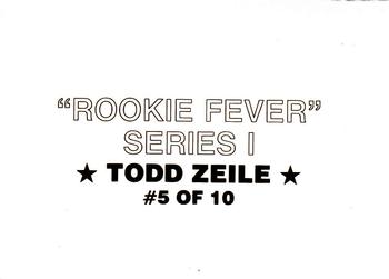1989 Rookie Fever Series I (unlicensed) #5 Todd Zeile Back