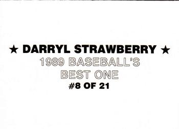 1989 Baseball's Best One (unlicensed) #8 Darryl Strawberry Back