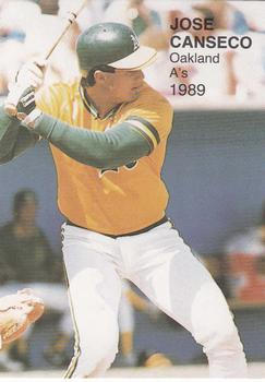 1989 Baseball's Best One (unlicensed) #10 Jose Canseco Front