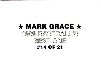 1989 Baseball's Best One (unlicensed) #14 Mark Grace Back