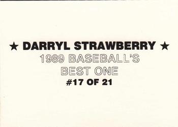 1989 Baseball's Best One (unlicensed) #17 Darryl Strawberry Back