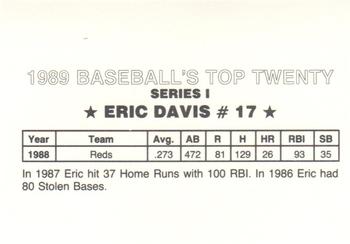 1989 Baseball's Top Twenty (unlicensed) #17 Eric Davis Back