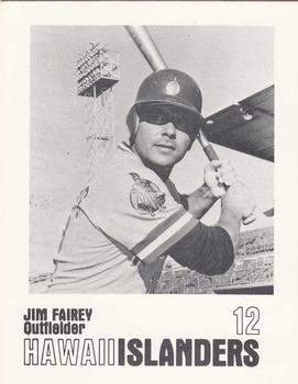 1977 Hawaii Islanders #NNO Jim Fairey Front
