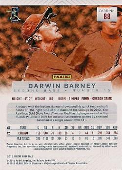 2012 Panini Prizm #88 Darwin Barney Back