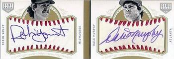 2012 Panini National Treasures - Game Ball Signatures Dual #15 Robin Yount / Dale Murphy Front