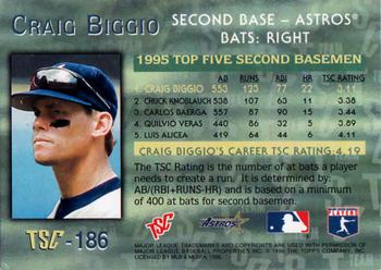 1996 Stadium Club #186 Craig Biggio Back