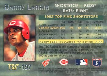 1996 Stadium Club #197 Barry Larkin Back