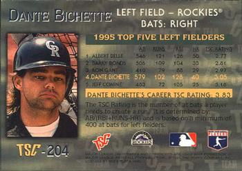 1996 Stadium Club #204 Dante Bichette Back