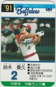 1991 Takara Kintetsu Buffaloes #2 Takahisa Suzuki Front