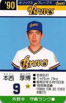 1990 Takara Orix Braves #9 Atsuhiro Motonishi Front