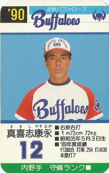 1990 Takara Kintetsu Buffaloes #12 Yasunaga Makishi Front