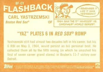 2013 Topps Heritage - Baseball Flashbacks #BF-CY Carl Yastrzemski Back