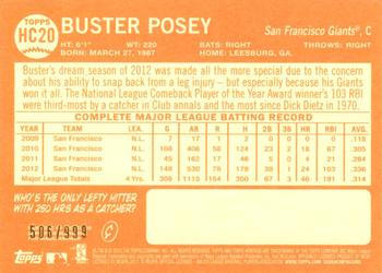 2013 Topps Heritage - Chrome #HC20 Buster Posey Back