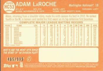 2013 Topps Heritage - Chrome #HC53 Adam LaRoche Back