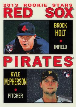 2013 Topps Heritage - Chrome #HC100 Red Sox/Pirates Rookie Stars (Brock Holt / Kyle McPherson) Front