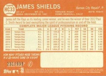 2013 Topps Heritage - Chrome #HC33 James Shields Back