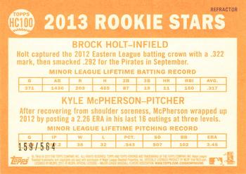 2013 Topps Heritage - Chrome Refractors #HC100 Red Sox/Pirates Rookie Stars (Brock Holt / Kyle McPherson) Back