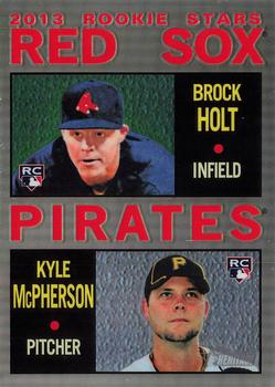 2013 Topps Heritage - Chrome Refractors #HC100 Red Sox/Pirates Rookie Stars (Brock Holt / Kyle McPherson) Front
