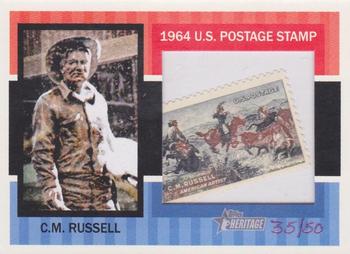 2013 Topps Heritage - Framed Stamps #64US-CM C.M. Russell Front