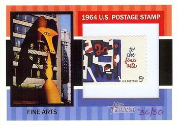 2013 Topps Heritage - Framed Stamps #64US-FA Fine Arts Front