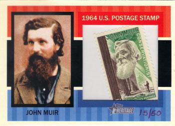 2013 Topps Heritage - Framed Stamps #64US-JM John Muir Front