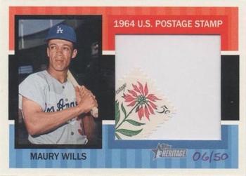 2013 Topps Heritage - Framed Stamps #64US-MW Maury Wills Front