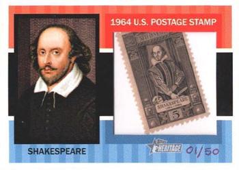 2013 Topps Heritage - Framed Stamps #64US-S Shakespeare Front