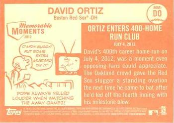 2013 Topps Heritage - Memorable Moments #MM-DO David Ortiz Back