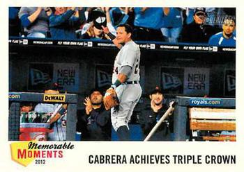 2013 Topps Heritage - Memorable Moments #MM-MC Miguel Cabrera Front