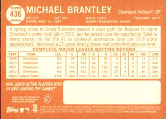 2013 Topps Heritage - Mini #436 Michael Brantley Back