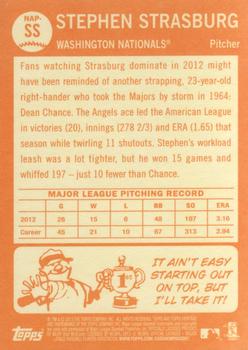 2013 Topps Heritage - New Age Performers #NAP-SS Stephen Strasburg Back