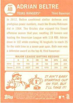 2013 Topps Heritage - New Age Performers #NAP-AB Adrian Beltre Back