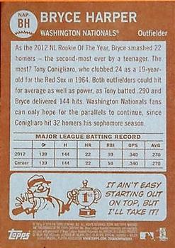 2013 Topps Heritage - New Age Performers #NAP-BH Bryce Harper Back