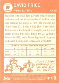 2013 Topps Heritage - New Age Performers #NAP-DP David Price Back