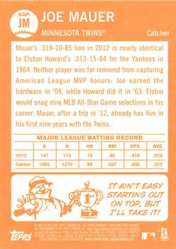 2013 Topps Heritage - New Age Performers #NAP-JM Joe Mauer Back