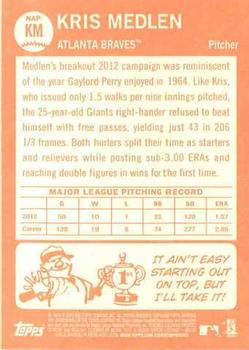 2013 Topps Heritage - New Age Performers #NAP-KM Kris Medlen Back